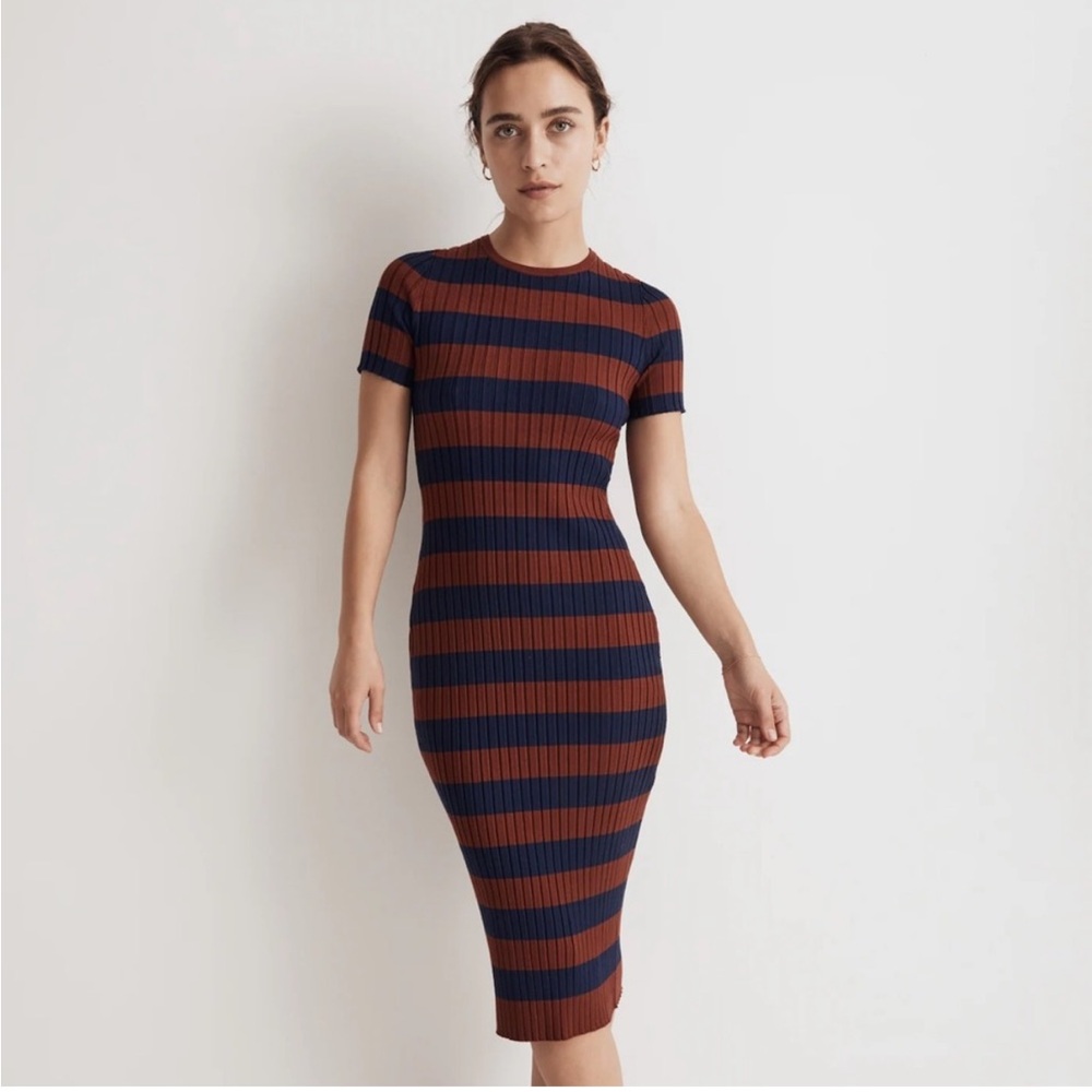 Madewell Ribbed Midi Sweater Dress